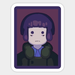 Purple hair girl Sticker